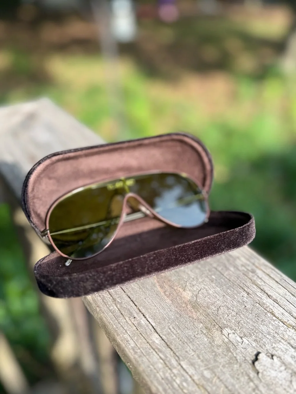 Tom Ford Gold-Trim Olive Gradient Shield Sunglasses